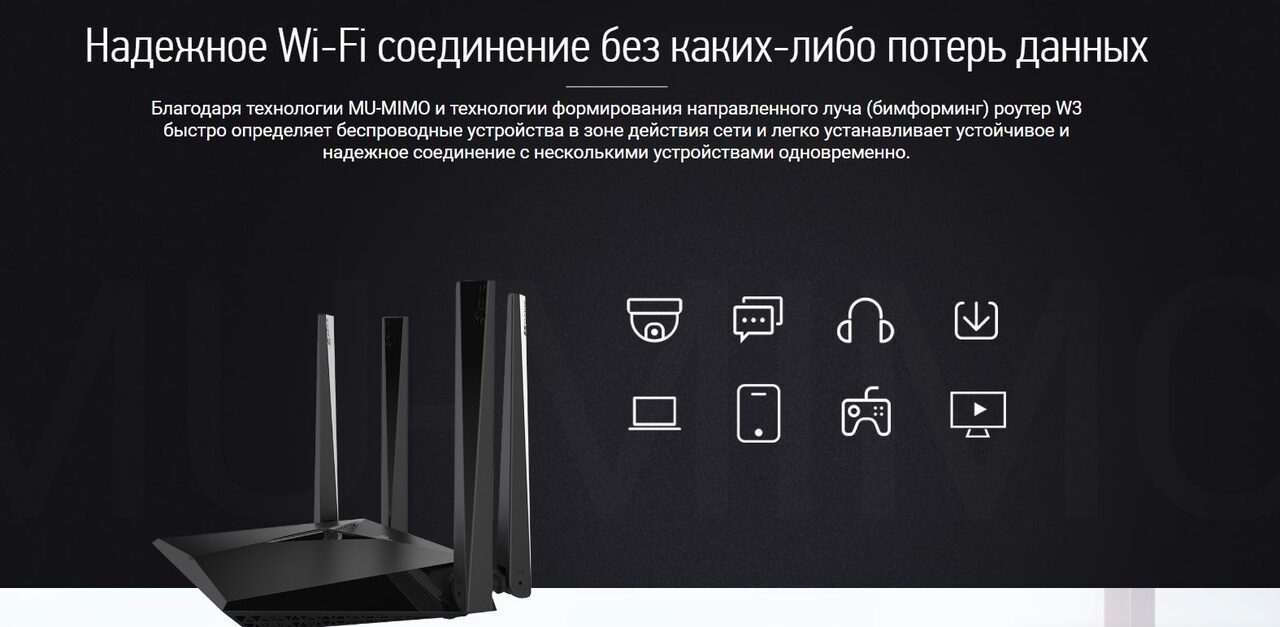 Двухдиапазонный Wi-Fi роутер EZVIZ W3(4)