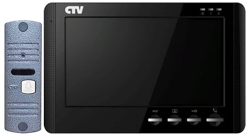 Комплект видеодомофона CTV-DP1704MD B (чёрный)