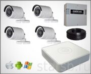 Комплект видеонаблюдения на 4 камеры без диска